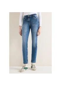 Straight-Jeans Cecil "Style Toronto", Damen, Gr. 32, L&auml;nge 32, authentic used wash, Denim/Jeans, Obermaterial: 78% Baumwolle, 20% Polyester, 2% Elasthan. Futter: 52% Polyester, 48% Baumwolle, unifarben, straight fit lang, Jeans Straight-Jeans, mit Stretch