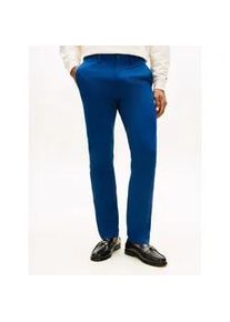 Chinohose Tommy Hilfiger "DENTON ESSENTIAL", Herren, Gr. 36, L&auml;nge 34, blau jean, Twill, Obermaterial: 97% Baumwolle, 3% Elasthan, straight fit normal, Hosen Chinohose, Gerades Bein, Schlichte Optik