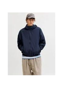 Jack & Jones Blouson JACK & JONES "JJECHARGE LIGHT JACKET HOOD NOOS", Herren, Gr. M, navy blazer, Web, Obermaterial: 100% Polyester, unifarben, normal, Rippb&uuml;ndchen, Jacken Blouson, mit Kapuze