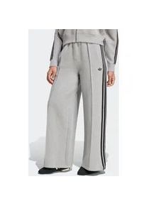Sporthose Adidas ORIGINALS "SPACER 3S TP", Damen, Gr. XL, N-Gr, grau (mgh solid grau), Obermaterial: 53% Baumwolle, 47% Polyester, Hosen Sporthose, sportlicher Stil, mit 3-Streifen an den Seiten, lockere Passform