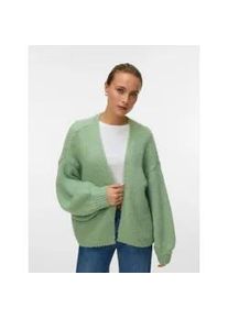 V&eacute;ro Moda Strickjacke VERO MODA "VMMAYBE LS OPEN CARDIGAN GA REP", Damen, Gr. S, mistletoe, Strick, Obermaterial: 100% Polyester, unifarben, loose fit h&uuml;ftbedeckend, ohne Ausschnitt, Rippb&uuml;ndchen, Strickjacken Strickjacke
