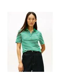 Poloshirt Tommy Hilfiger "Regular Fit Pique Premium Polo", Damen, Gr. XXXL(46), pink, Piqu&eacute;, Obermaterial: 96% Baumwolle, 4% Elasthan, gestreift, regular fit h&uuml;ftlang, Rundhals, abgesteppt, Shirts, Baumwollmischung, regular fit