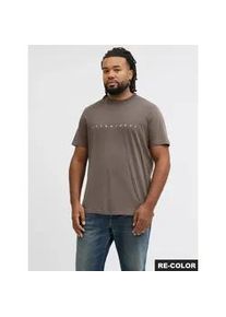 Jack & Jones PlusSize Rundhalsshirt "JJESTAR JJ TEE SS NOOS PLS", Damen, Gr. 6XL, falcon, Single Jersey, Obermaterial: 100% Baumwolle, JACK & JONES PLUSSIZE, bedruckt, regular fit normal, Rundhals, gerader Abschluss, Shirts Rundhalsshirt, Baumwolle, regular fit