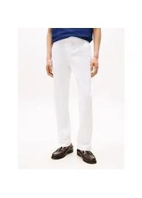 Chinohose Tommy Hilfiger "DENTON ESSENTIAL", Herren, Gr. 33, L&auml;nge 30, th optic wei&szlig;, Twill, Obermaterial: 97% Baumwolle, 3% Elasthan, straight fit normal, Hosen Chinohose, Gerades Bein, Schlichte Optik