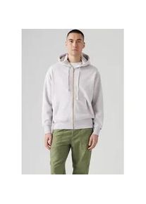 Levi's Kapuzensweatjacke LEVI'S, Herren, Gr. XXL, light gray htr bros bc03, Sweatware, Obermaterial: 88% Baumwolle, 12% Polyester, bequem h&uuml;ftbedeckend, Rundhals, B&uuml;ndchen, Sweatjacken, mit Logo-Stickerei