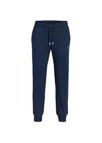 Jack & Jones PlusSize Sweathose "JPSTGORDON COLLEGE SWEAT PANTS PLS", Herren, Gr. 48 (7XL), N-Gr, navy blazer, angeraute Sweatware, Obermaterial: 80% Baumwolle, 20% Polyester, JACK & JONES PLUSSIZE, unifarben, relaxed fit kn&ouml;chellang, Hosen Sweathose