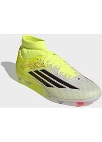 Fu&szlig;ballschuh Adidas PERFORMANCE "F50 LEAGUE MID CUT FIRM GROUND / MULTI GROUND", Herren, Gr. 46, team solar gelb 2, core schwarz, lucid rot, Synthetik, Textil, Schuhe Fu&szlig;ballschuh, f&uuml;r viele verschiedene B&ouml;den geeignet