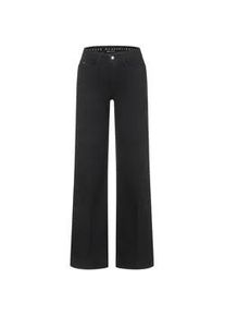 Weite Jeans MAC "DREAM WIDE", Damen, Gr. 36, L&auml;nge 30, schwarz, schwarz, Denim/Jeans, Obermaterial: 75% Baumwolle, 12% Modal, 9% Polyester, 4% Elasthan, figurumspielend kn&ouml;chellang, Jeans, mit weitem Bein-Stretch