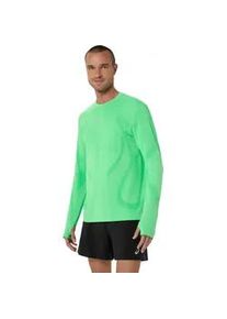 Laufshirt asics "ROAD SEAMLESS LS TOP", Herren, Gr. L, vital gr&uuml;n, illuminate gr&uuml;n, Obermaterial: 65% Polyamid, 35% Polyester, normal, Rundhals, Shirts Laufshirt