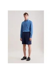 Shorts Seidensticker, Herren, Gr. 50, Normalgr&ouml;&szlig;en, blau, 100% Leinen, unifarben, Hosen Shorts