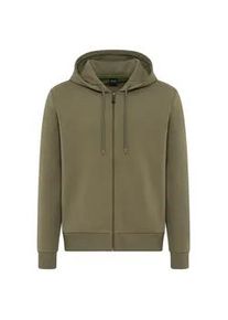 Kapuzensweatjacke BOSS Green "Saggy", Herren, Gr. S, schwarz beige257, Sweatware, Obermaterial: 95% Baumwolle, 5% Elasthan, regular fit h&uuml;ftlang, hoch geschlossener Ausschnitt, weit elastischer Bund, Sweatjacken, mit BOSS Aufdruck