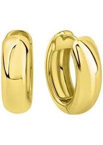 Paar Creolen Firetti "Schmuck Geschenk Silber 925 Ohrschmuck Ohrringe", gelbgoldfarben, Ohrringe, Damen, 17mm, Silber 925 (Sterlingsilber)