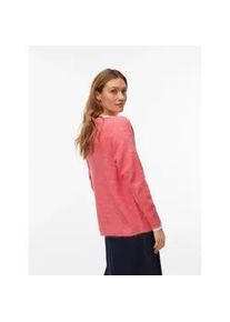 V&eacute;ro Moda V-Ausschnitt-Pullover VERO MODA "VMCREWLEFILE LS V-NECK BLOUSE NOOS", Damen, Gr. S, coral paradise detail:melange, Strick, Obermaterial: 70% Polyacryl, 27% Nylon, 3% Elasthan, meliert, regular fit h&uuml;ftlang, V-Ausschnitt, Rippstrickb&uuml;ndchen, Pullover
