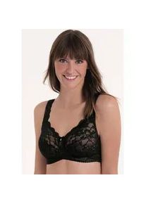 B&uuml;gelloser BH Rosa Faia "Bobette", Damen, Gr. 80, Cup D, schwarz, Obermaterial: 92% Polyamid, 8% sonstige Fasern, unifarben, BHs, ohne B&uuml;gel, mit Spitze, 3-geteilten Cups, Komforttr&auml;ger, feminin