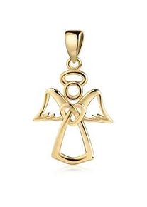 Engelanh&auml;nger Firetti "Schmuck Geschenk Gold 375 Halsschmuck Anh&auml;nger Engel", gelbgoldfarben, Schmuckanh&auml;nger, Damen, Gelbgold 375, 0,8 g