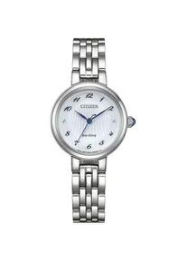 Solaruhr Citizen "Citizen L", silberfarben, blau, Armbanduhren, Damen, Quarzuhr, Armbanduhr, Damenuhr, Edelstahlarmband, analog