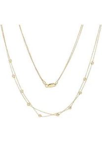 Collier Firetti "Schmuck Geschenk Gold 375 Halsschmuck Halskette Ankerkette Kugeln", gelbgoldfarben, Halsketten, Damen, Gelbgold 375, L: 45 B: 2mm, Collier, B:2mm