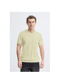 Polokragenpullover Blend "BHBARON SPLIT POLO PPNOOS", Herren, Gr. L, alfalfa, Strick, Obermaterial: 100% Baumwolle, unifarben, regular fit normal, V-Ausschnitt, Pullover