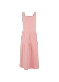 Shirtkleid Urban Classics "Urban Classics Damen Girls 7/8 Length Valance Summer Dress", M&auml;dchen, Gr. 110/116, Normalgr&ouml;&szlig;en, lemonadepink, 100% Baumwolle, unifarben, relaxed fit, eckiger Ausschnitt, Kleider Shirtkleid