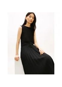 Strickkleid Tommy Hilfiger "5X2 SLASH-NK MIX MEDIA DRS", Damen, Gr. XS (34), N-Gr, schwarz, Web, Obermaterial: 95% Viskose, 5% Elasthan, unifarben, bequem Midi, Rundhals, Kleider Strickkleid, mit feinen Rippen