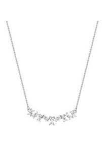 Kette mit Anh&auml;nger Firetti "Schmuck Geschenk Silber 925 Halsschmuck Halskette Ankerkette Collier", silberfarben, kristallwei&szlig;, Halsketten, Damen, Silber 925 (Sterlingsilber), L: 45 B: 0,8mm, mit Zirkonia (synth.), B:0,8mm