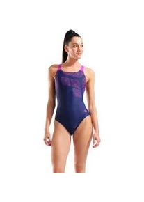 Badeanzug arena "W arena KIKKO SWIMSUIT SWIM PRO BACK", Damen, Gr. 46, N-Gr, navy, very fuchsia, Obermaterial: 80% Polyamid, 20% Elasthan, Badeanz&uuml;ge Badeanzug