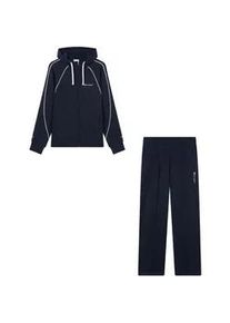 Jogginganzug Champion "Terry Hooded Full Zip Sweatshirt", Herren, Gr. L, nny, nny, nny, wht, Obermaterial: 55% Baumwolle, 45% Polyester, Sportanz&uuml;ge Jogginganzug, mit Kapuze, mit durchgehendem Rei&szlig;verschluss, sportlicher Stil