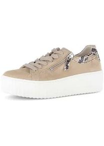 Sneaker Gabor "Sneaker low", Herren, Gr. 38, beige, Schuhe Sneaker