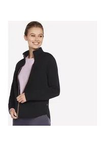 Trainingsjacke Skechers "Women's Jacket", Damen, Gr. S (36), schwarz, Jersey, Obermaterial: 97% Polyester, 3% Elasthan, Jacken Trainingsjacke