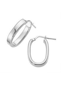 Paar Creolen Firetti "Schmuck Geschenk Silber 925 Ohrschmuck Ohrringe l&auml;nglich oval", silberfarben, Ohrringe, Damen, Silber 925 (Sterlingsilber)