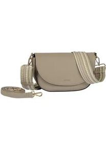 Satteltasche Gabor "Linda Summer", Damen, Gr. B/H/T: 25,5cm x 16,5cm x 9cm, taupe, Lederimitat, clean, gepflegt, unifarben, Taschen, Damen Umh&auml;ngetasche, Schultertasche mit dezentem Logo