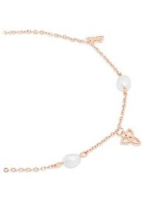 Armband Tamaris "Schmuck Geschenk Edelstahl Armkette", ros&eacute;goldfarben, kristallwei&szlig;, wei&szlig;, kristallwei&szlig;, Armb&auml;nder, Damen, 21cm, Edelstahl, Armband, mit Zirkonia (synth.) - mit Kunststoffperle