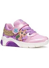 Sneaker Geox "J FADINLIGHT GIRL", Damen, Gr. 26, rosa, lila, Lederimitat, Textil, Schuhe Sneaker, Halbschuh mit Blinkfunktion, Gr&ouml;&szlig;enschablone zum Download