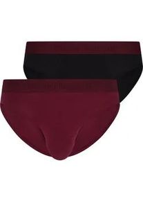 Slip Bruno Banani "Flowing", Kinder, Gr. XXL, schwarz (feige, schwarz), Obermaterial: 93% Baumwolle, 7% Elasthan, unifarben mit Farbeinsatz, eng, Unterhosen Slip, mit Logobund