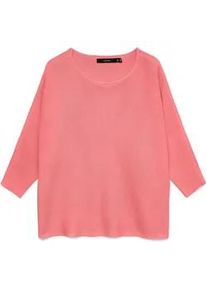 V&eacute;ro Moda 3/4 Arm-Pullover VERO MODA "VMNORA 3/4 BOATNECK BLOUSE NOOS", Damen, Gr. L, coral paradise, Rippstrick, Obermaterial: 63% Polyester, 32% Viskose, 5% Wolle, unifarben, normal, U-Boot-Ausschnitt, Fledermaus&auml;rmel, Pullover, mit Fledermaus&auml;rmeln