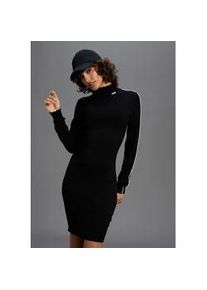 Strickkleid Bruno Banani, Damen, Gr. 46, N-Gr, schwarz, wei&szlig;, Strick, Obermaterial: 70% Viskose, 30% Polyamid, unifarben, Basic, figurbetont mini, Kleider Strickkleid, mit edlem Kontraststreifen