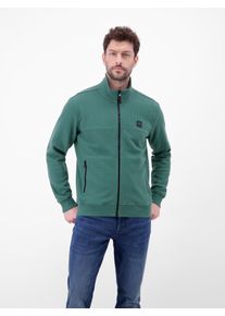 Sweatjacke Lerros "Sweatjacke aus Baumwollmix", Herren, Gr. XL, soft teal, 85% Baumwolle, 12% Polyester, 3% Elasthan, Sweatjacken Sweatjacke