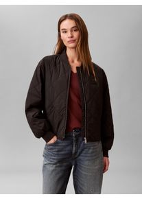 Steppjacke Calvin Klein Jeans, Damen, Gr. XL (44), schwarz, Web, Obermaterial: 100% Polyamid, unifarben, regular fit normal, Rundhals, eingesetzt Rippb&uuml;ndchen, Jacken Steppjacke, Regular fit mit Rundhalsausschnitt