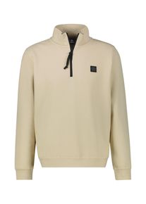 Sweatshirt Lerros "Struktur-Troyer in Gro&szlig;en Gr&ouml;&szlig;en", Herren, Gr. 6XL, foam wei&szlig;, 83% Baumwolle, 16% Polyester, 1% Elasthan, Sweatshirts Sweatshirt