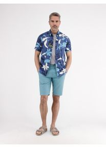 Chinoshorts Lerros "Chino-Bermuda mit Leinenanteil", Herren, Gr. 40, blau (aqua), 74% Baumwolle, 26% Leinen, Hosen Chinoshorts