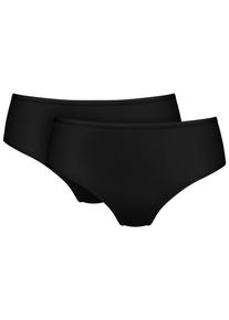 High-Waist-Slip Mey "Pure Sense", Damen, Gr. XXS (XS), schwarz, Feinripp, Obermaterial: 50% Viskose, 46% Polyamid, 4% Elasthan, unifarben, k&ouml;rpernah, Unterhosen High-Waist-Slip, Taillensitz