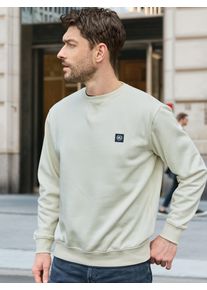 Sweatshirt Lerros "Urbaner Sweatshirtstyle, weiche Haptik", Herren, Gr. L, pearl grau, 50% Baumwolle, 50% Polyester, Sweatshirts Sweatshirt, Unifarbenes Herren‑Sweatshirt, hoher Tragekomfort, REGULAR FIT