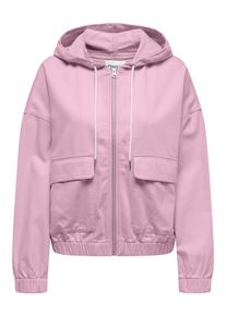 Parka Only "ONLKENZIE-SOFT LIFE L/S JACKET CC PNT", Damen, Gr. M, roseate spoonbill, Web, Obermaterial: 70% Lyocell, 30% Baumwolle, unifarben, regular fit normal, elastischer Bund, Jacken Parka, elastische B&uuml;ndchen