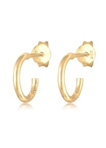 Paar Creolen Elli "Ohrringe Ohrstecker Creolen 925 Sterling Silber" Gr. 11, gold, Ohrringe, Damen, 11, Silber 925 (Sterlingsilber), Paar Creolen