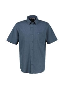 Kurzarmhemd Lerros "Halbarmhemd in Gro&szlig;en Gr&ouml;&szlig;en", Herren, Gr. 5XL, extraweit, blau (classic navy), 80% Baumwolle, 20% Leinen, Hemden Kurzarmhemd