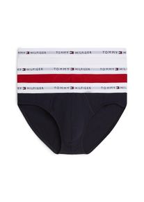 Slip, Herren, Gr. XXL (56), 3 Stk., thommy wei&szlig;, medium rot, desert sky, Webqualit&auml;t, Obermaterial: 95% Baumwolle, 5% Elasthan, Tommy Hilfiger Underwear, unifarben, k&ouml;rpernah, Unterhosen Slip, K&ouml;rpernahe Passform mit elastischem Bund