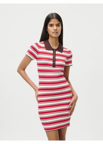 Midikleid LEGER "Elenia, LeGer by Lena Gercke", Damen, Gr. 40, N-Gr, rot gestreift, Rippware, Obermaterial: 75% Viskose, 25% Polyester, geringelt, slim fit ca. Mitte Oberschenkel, Kleider Midikleid, schmale Passform, Ringelmuster