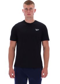 T-Shirt Reebok "CODY SMALL LOGO CREW NECK SS TEE", Herren, Gr. L, schwarz, Obermaterial: 100% Baumwolle, normal, Rundhals, Shirts T-Shirt