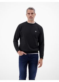 Sweatshirt Lerros "Urbaner Sweatshirtstyle, weiche Haptik", Herren, Gr. XL, schwarz, 50% Baumwolle, 50% Polyester, Sweatshirts Sweatshirt, Unifarbenes Herren‑Sweatshirt, hoher Tragekomfort, REGULAR FIT