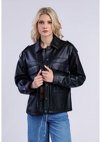 Lederjacke Freaky Nation "T-Lorca", Damen, Gr. XXXL(46), schwarz, Oberstoff: 100% Polyester; Futter: 100% Baumwolle, normal, Jacken Lederjacke